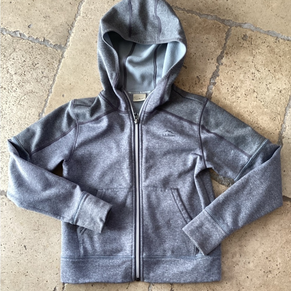 Youth L.L. Bean full zip hoodie sweatshirt-SZ 8 gray 
CK